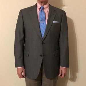 Brooks Brothers Grey Sport Coat Size: 44R Made in Italy